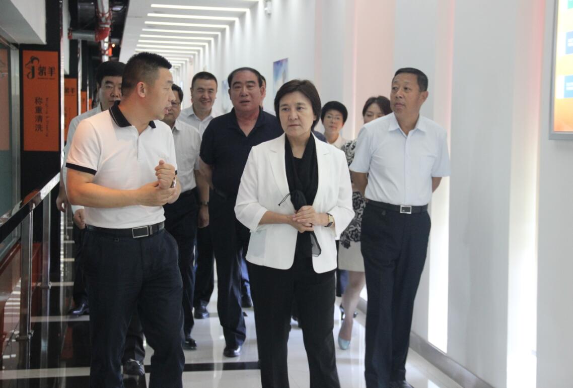 自治區(qū)黨委副書記、自治區(qū)主席布小林蒞臨協(xié)會(huì)會(huì)長(zhǎng)單位——蒙羊牧業(yè)公司視察調(diào)研